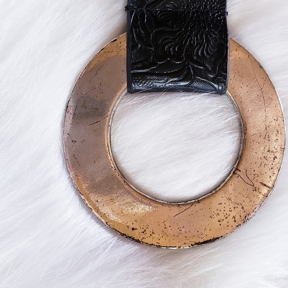 Genuine Leather Zebra Pattern Western Belt Silver - Picture 7 of 8